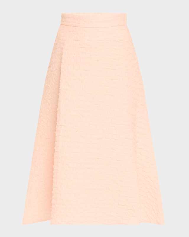 Bubble 3D Organza A-Line Midi Skirt